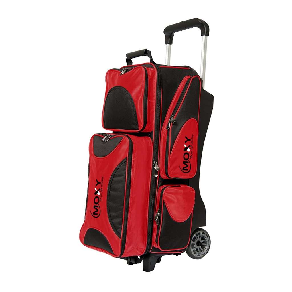 Moxy Deluxe Triple Roller Bowling Bag - Red/Black