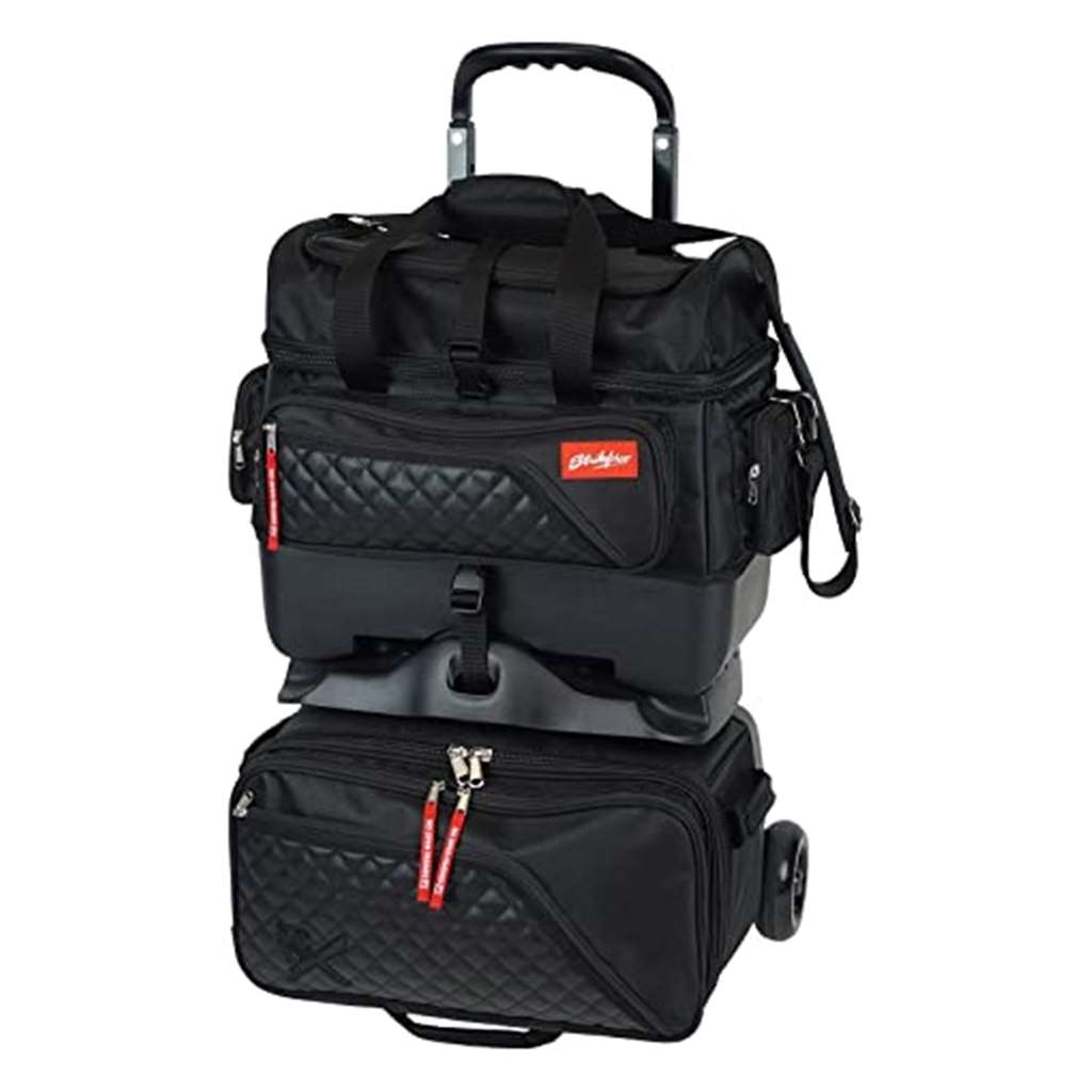 KR Diamond 4-Ball Roller Bowling Bag - Black