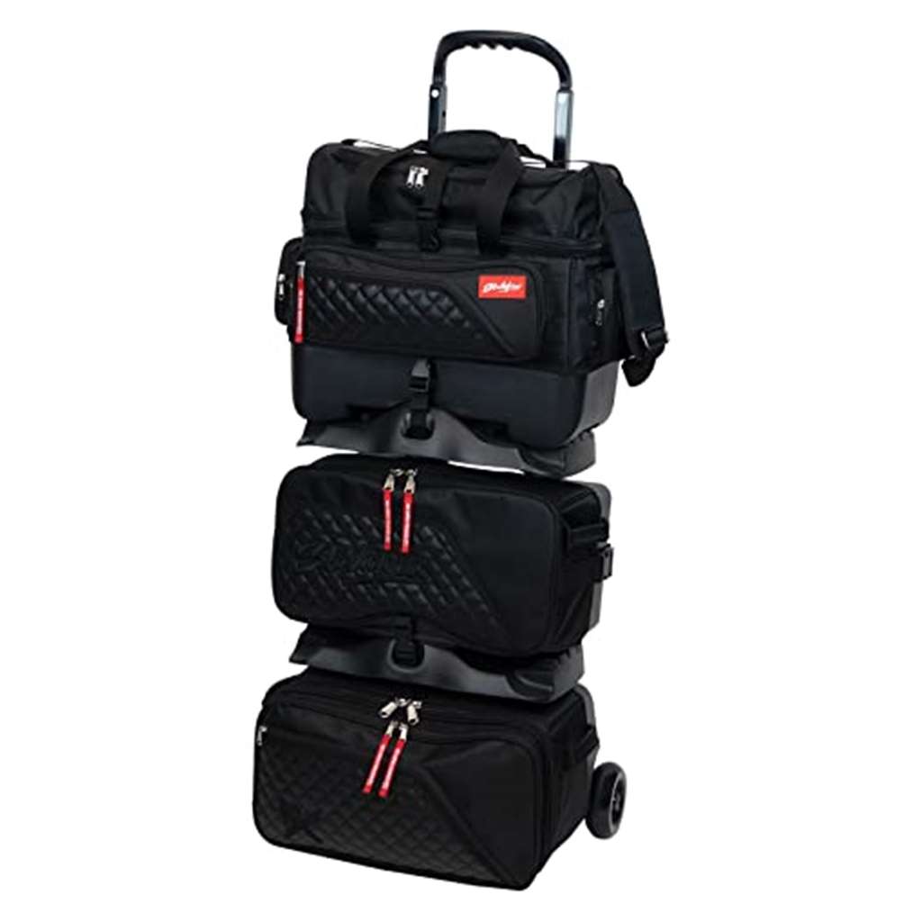 KR Diamond 6-Ball Roller Bowling Bag - Black 