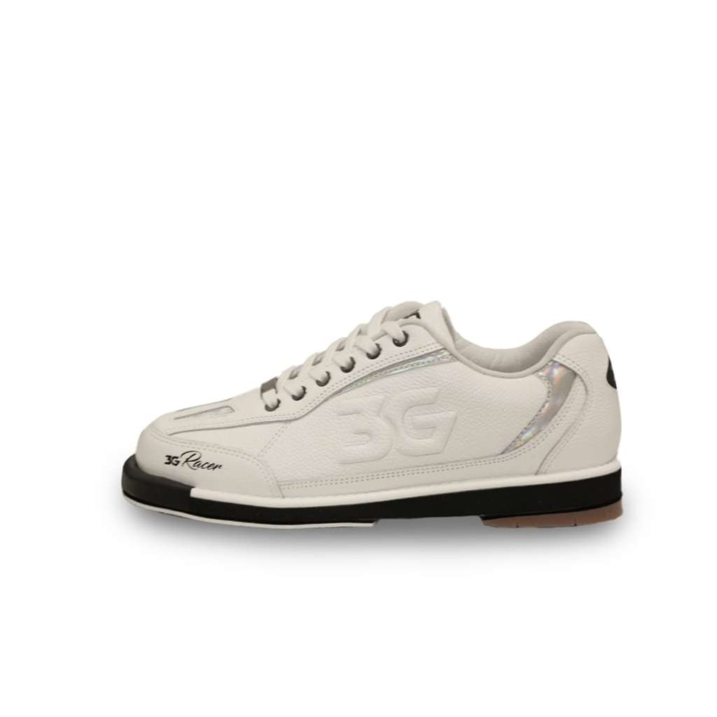 3G Men's Racer Left Hand Bowling Shoes - White/Holo