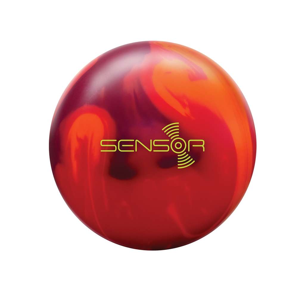 Track PRE-DRILLED Sensor Solid Bowling Ball - Orange/Scarlet/Burgundy