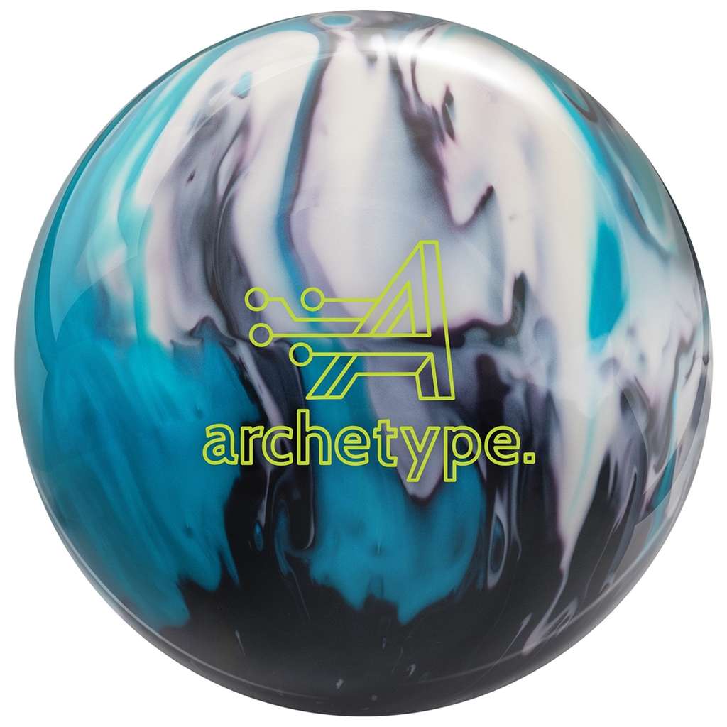 Track PRE-DRILLED Archetype Hybrid Bowling Ball - Sky Blue/Black/White 