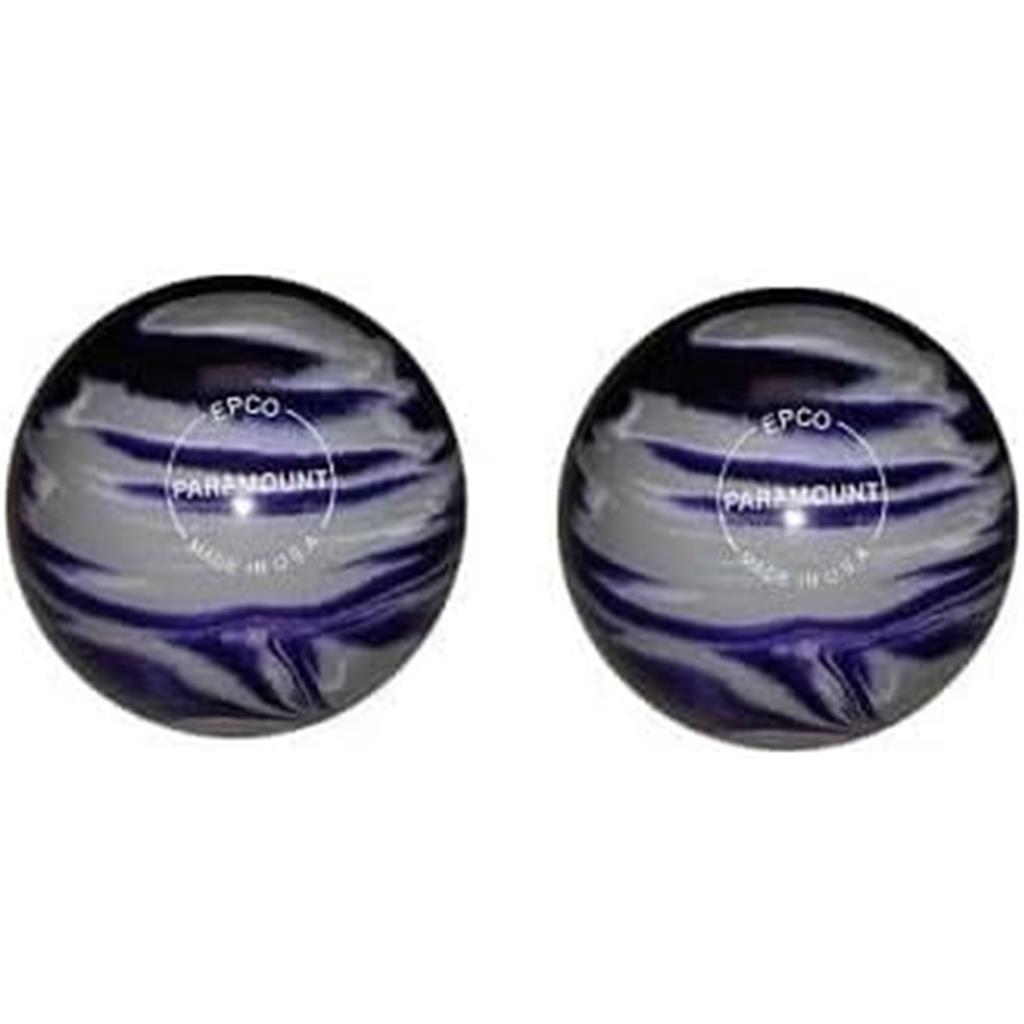 EPCO Duckpin Bowling Balls- Marbleized - Purple, Grey & White (5 inch- 3lbs. 8 oz.) 2 Balls