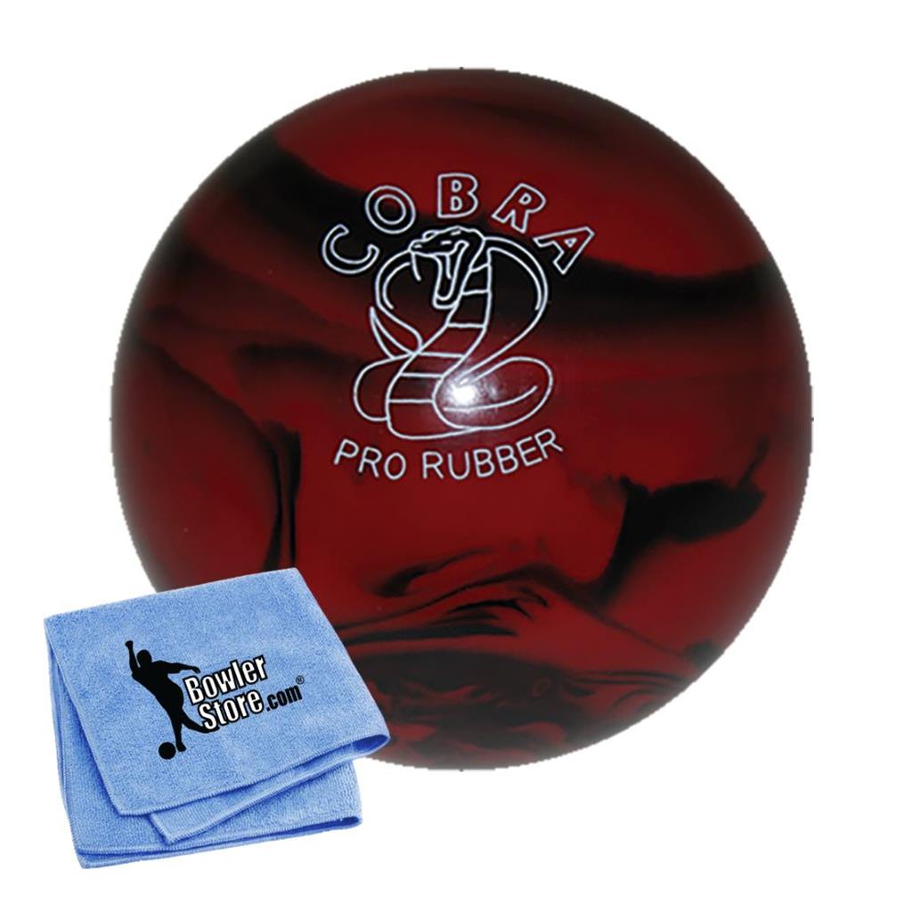 EPCO Duckpin Bowling Ball - Cobra Pro Rubber - Red & Black (4 7/8 inch- 3lbs. 8oz.) 1 Ball