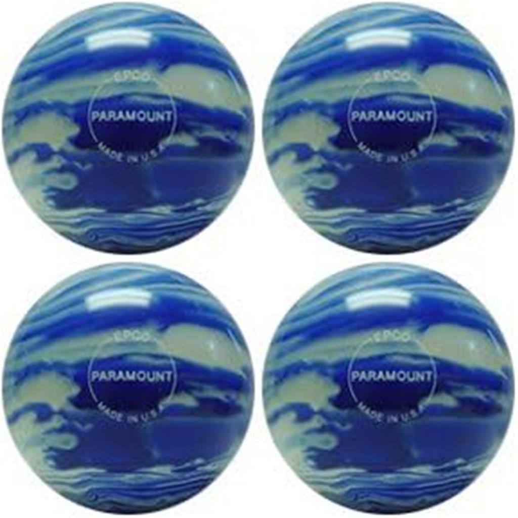 EPCO Candlepin Bowling Balls - Marbleized - Blue & White (4 1/2 inch- 2lbs. 5oz.) 4 Balls