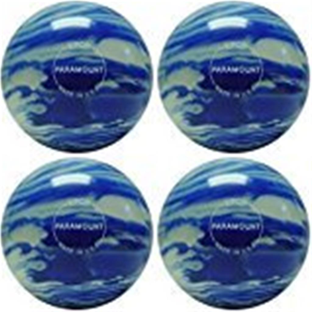 EPCO Candlepin Bowling Ball- Marbleized - Blue & White (4 1/2 inch- 2lbs. 6oz.) 4 Balls