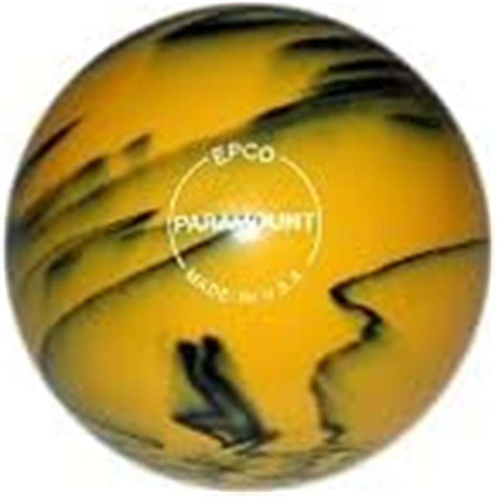  EPCO Candlepin Bowling Ball- Marbleized Glow - Yellow & Black (4 1/2 inch- 2lbs. 6oz.) 1 Ball