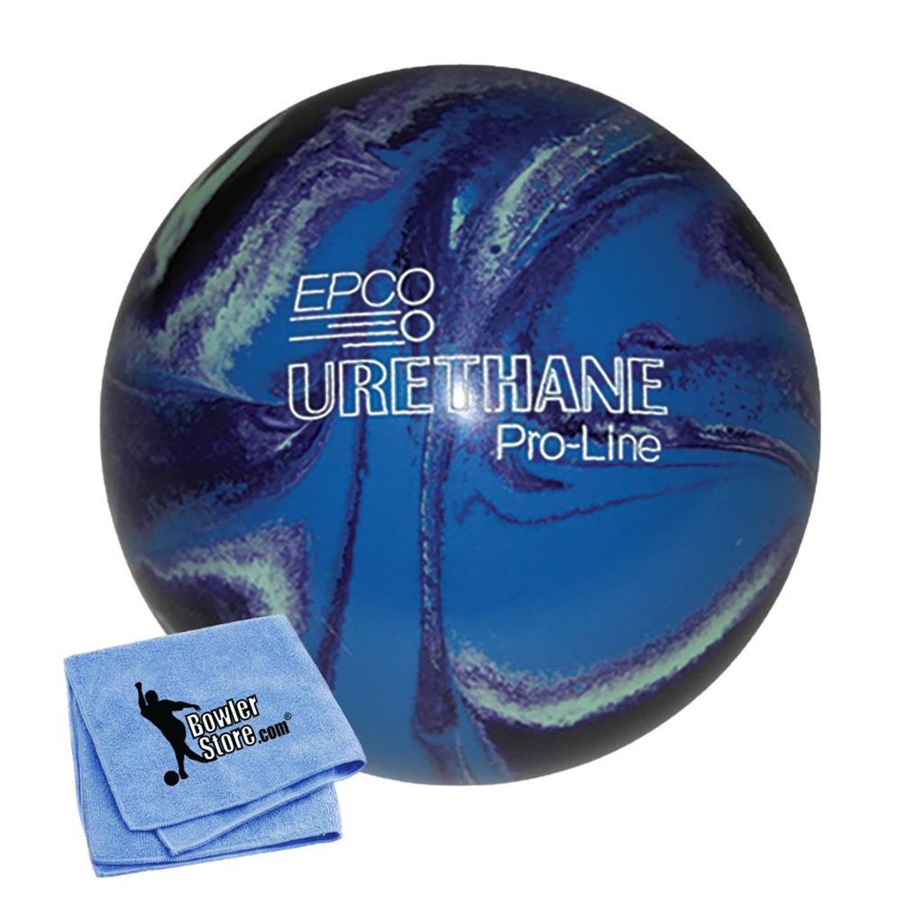 EPCO Candlepin Bowling Ball- Urethane - Purple, Blue & Mint (4 1/2 inch- 2lbs.7oz.)