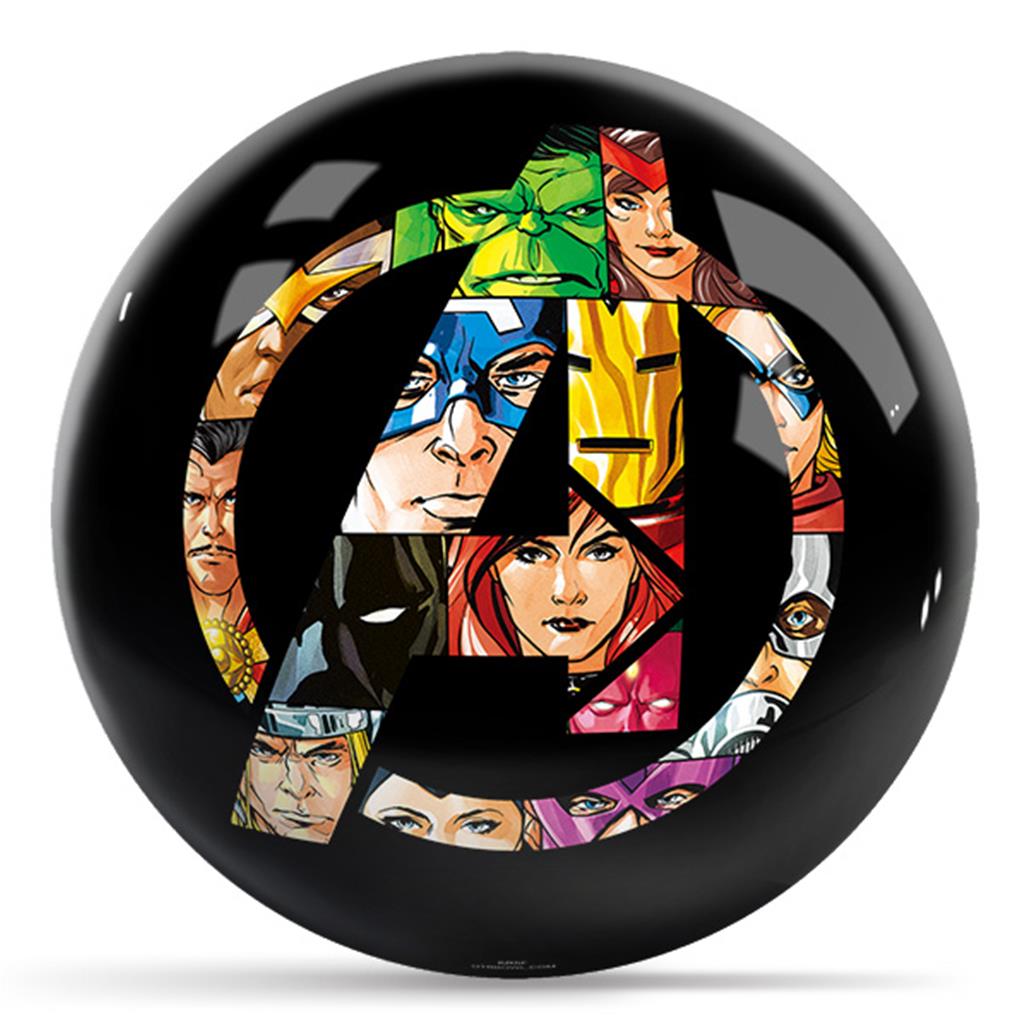 OTB Marvel Avengers Logo with Characters Bowling Ball