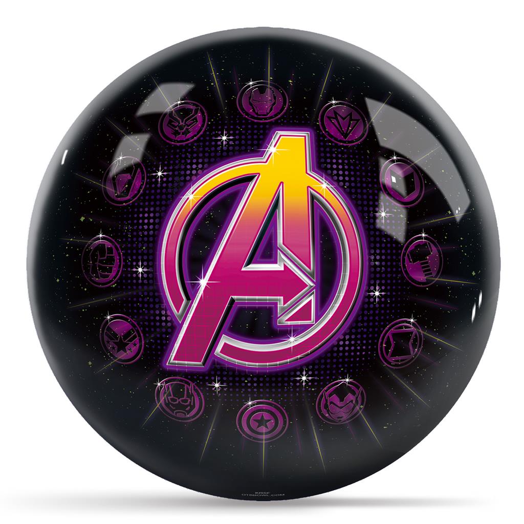 OTB Marvel Avengers with Character Icons Bowling Ball 