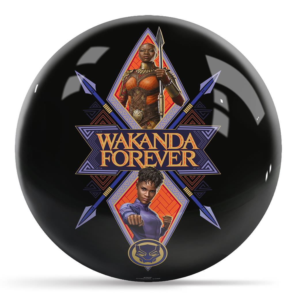 OTB Marvel Avengers Black Panther Wakanda Forever Characters Bowling Ball