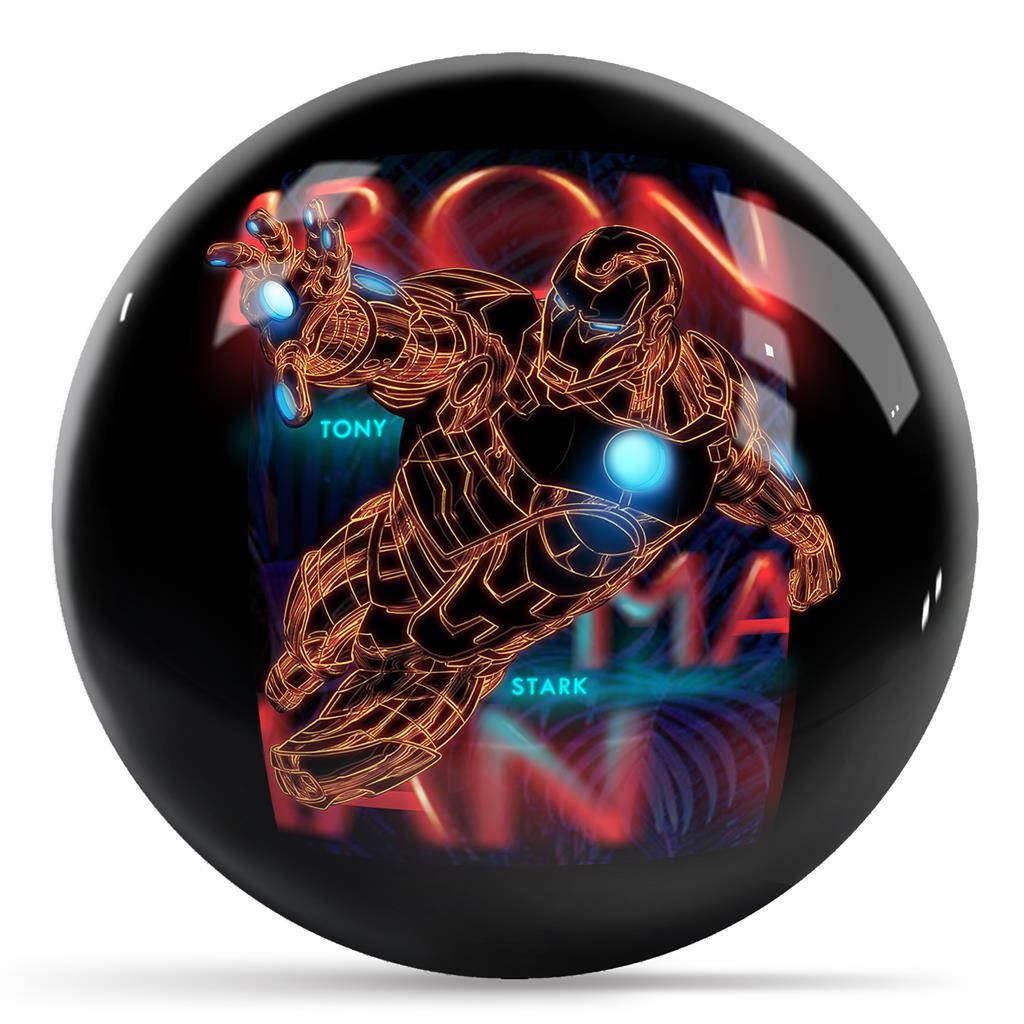 OTB Marvel Avengers Neon Iron Man Bowling Ball