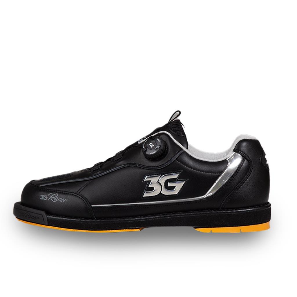 3G Men's Dial Racer Left Hand Bowling Shoes - Black/Chrome