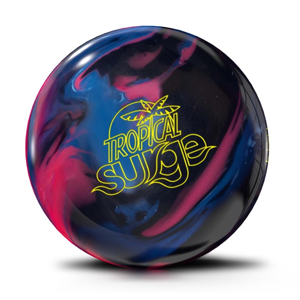 Storm PRE-DRILLED Tropical Surge Bowling Ball - Black/Blue/Pink (This item includes a free Bowlerstore Rubber Shammy- Colors will vary for the shammy)