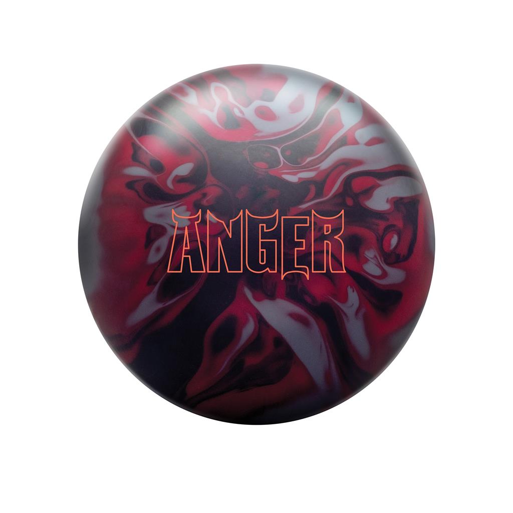 Hammer PRE-DRILLED Anger Bowling Ball - Black/Crimson/Grey(This item includes a free Bowlerstore Rubber Shammy- Colors will vary for the shammy.)
