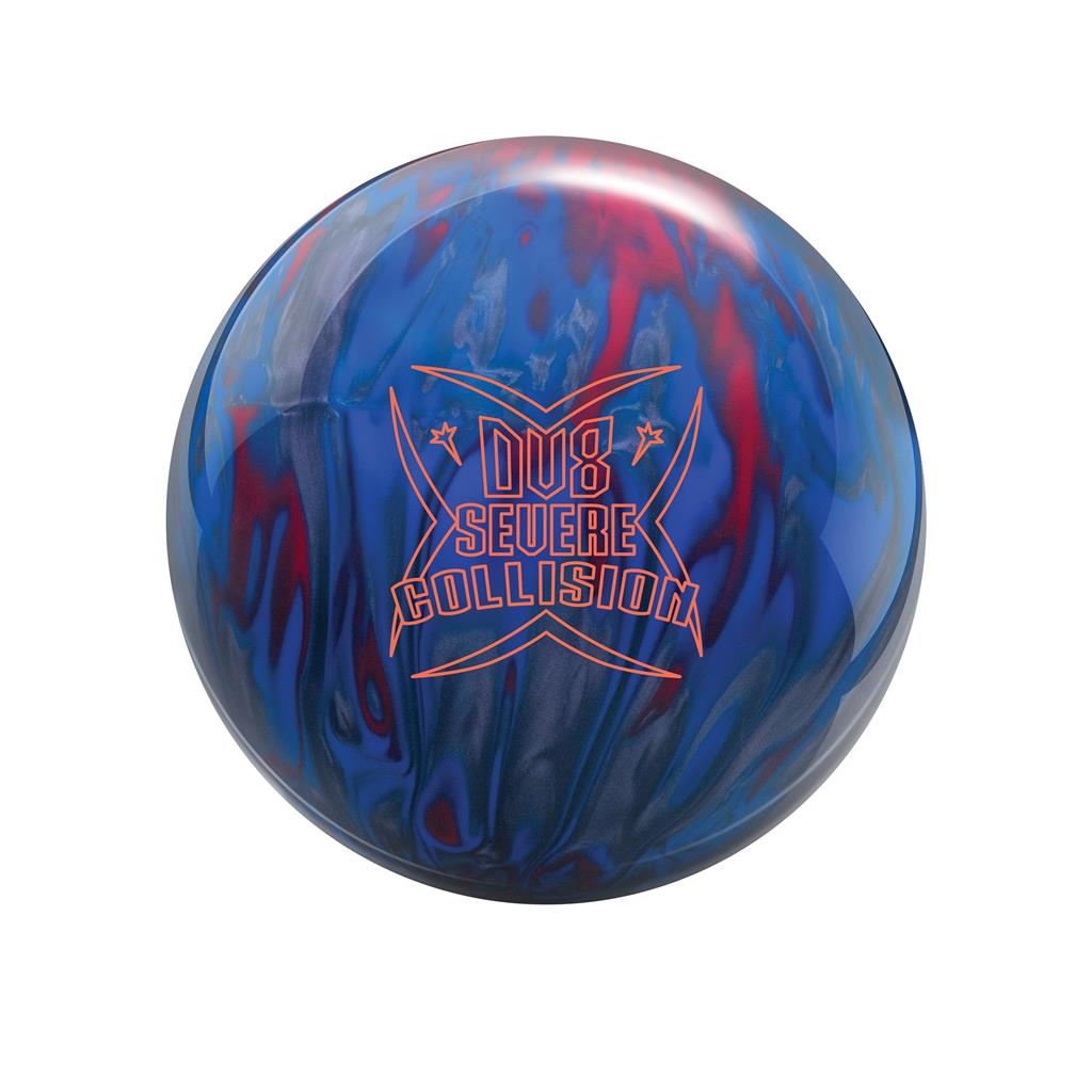 DV8 Professionally Drilled Severe Collision Bowling Ball(This item includes a free Bowlerstore Rubber Shammy- Colors will vary for the shammy)