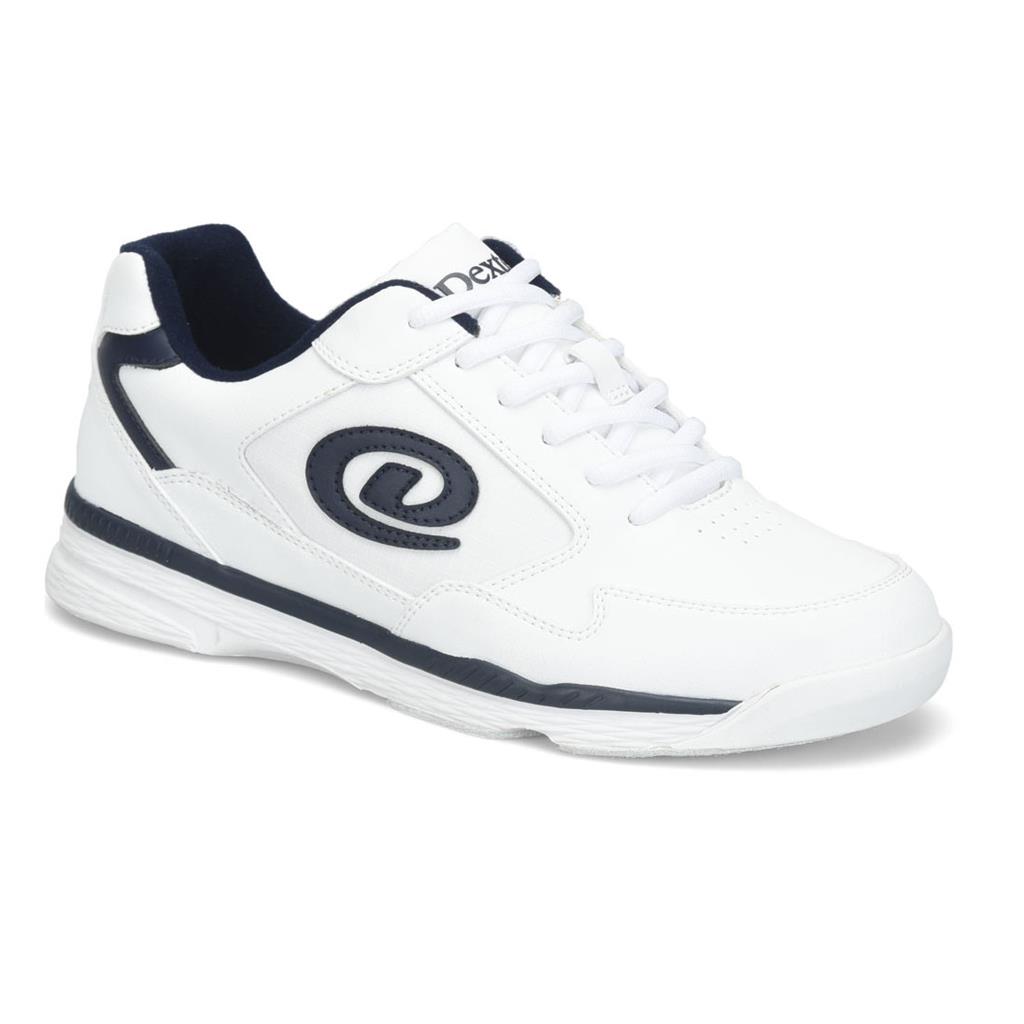 Dexter Mens Ricky V WIDE Bowling Shoes- White/Blue