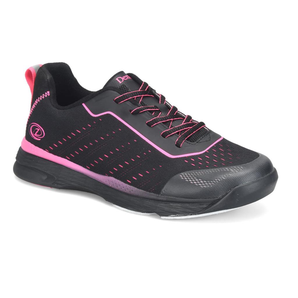 Dexter Womens Trixie Bowling Shoes (For right or left handed bowlers- Universal Slide Soles on both shoes) Bowling Shoes - Black/Pink
