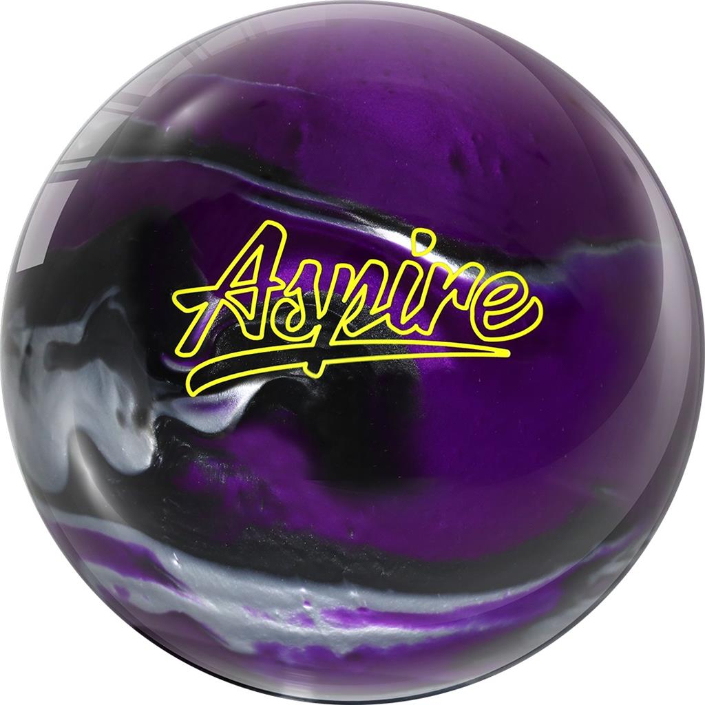 Motiv Pre-Drilled Aspire Bowling Ball  - Purple/Black/Silver(This item includes a free Bowlerstore Rubber Shammy- Colors will vary for the shammy)