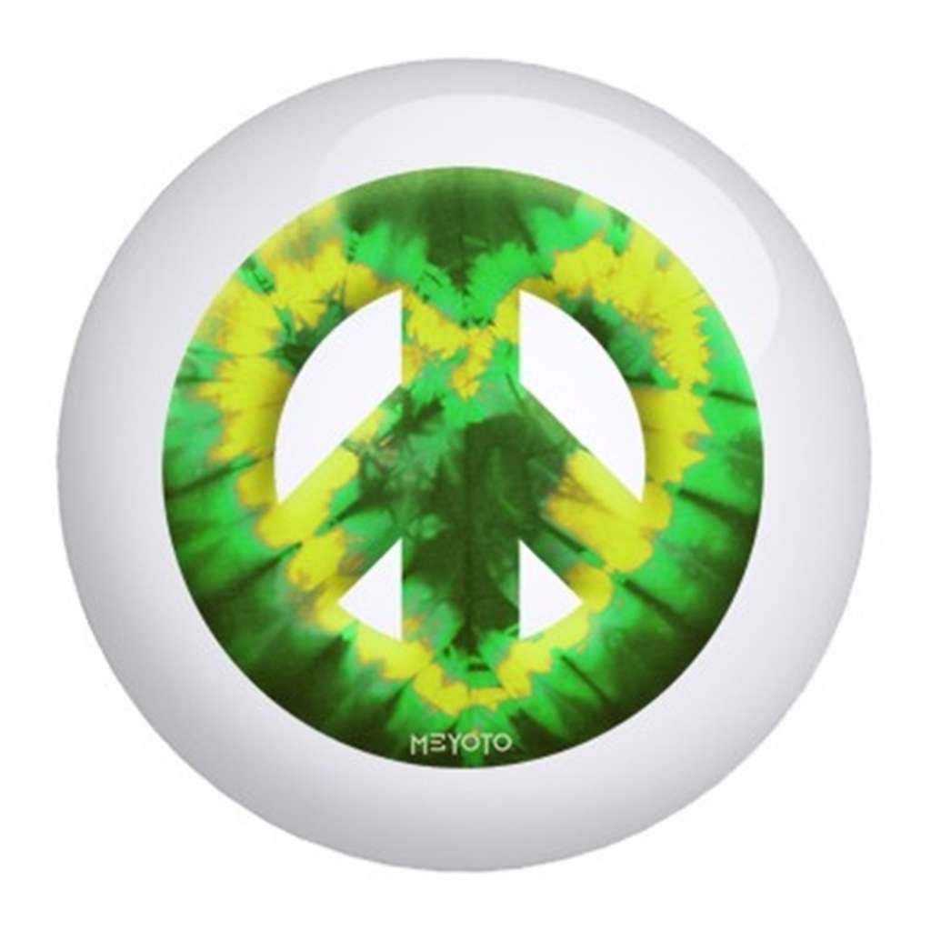 Green/Yellow Heart Tie Dye Meyoto Bowling Ball