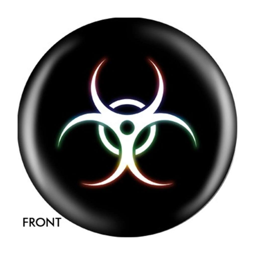 Biohazard Themed Bowling Ball 