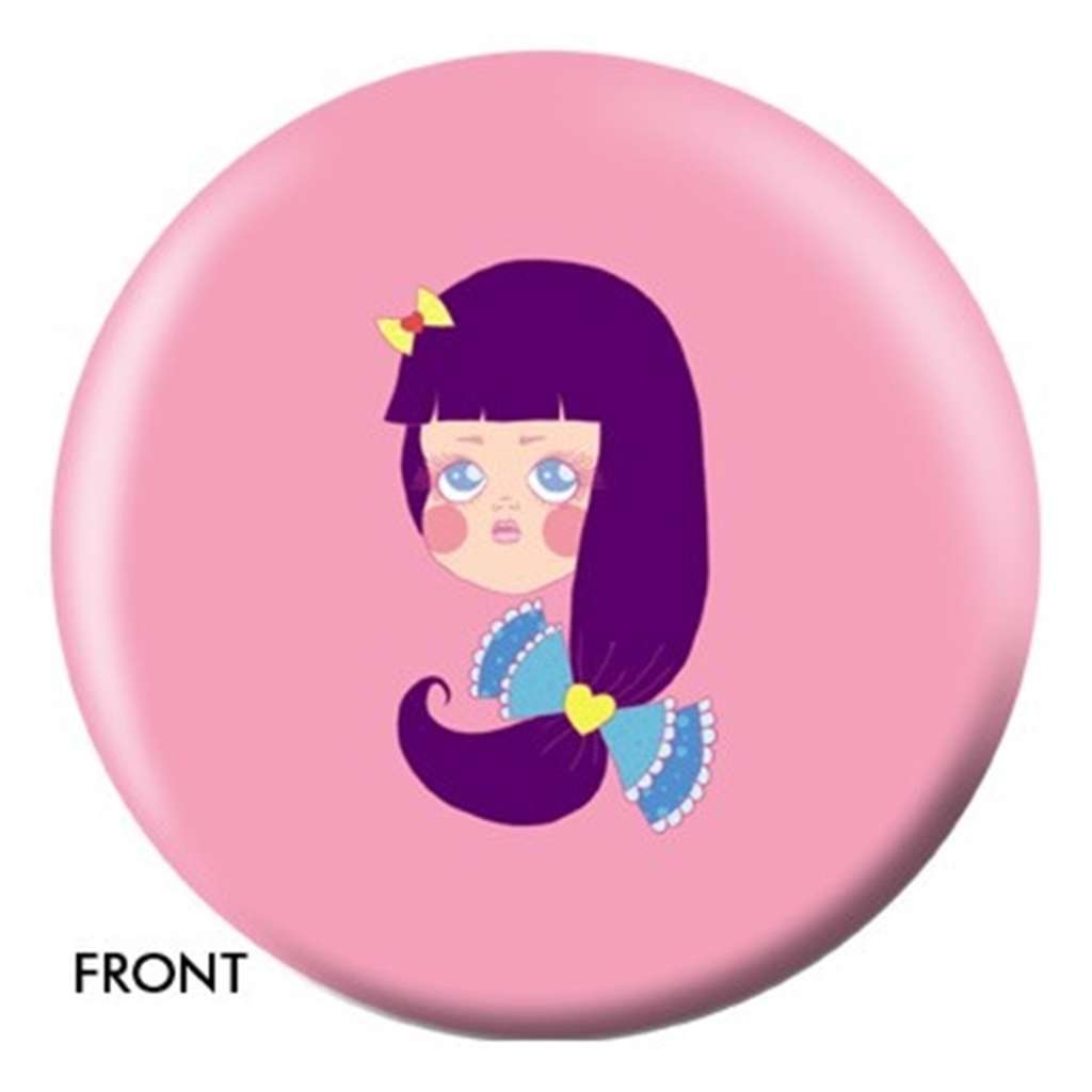 Girl With Purple Hair Designer Bowling Ball 