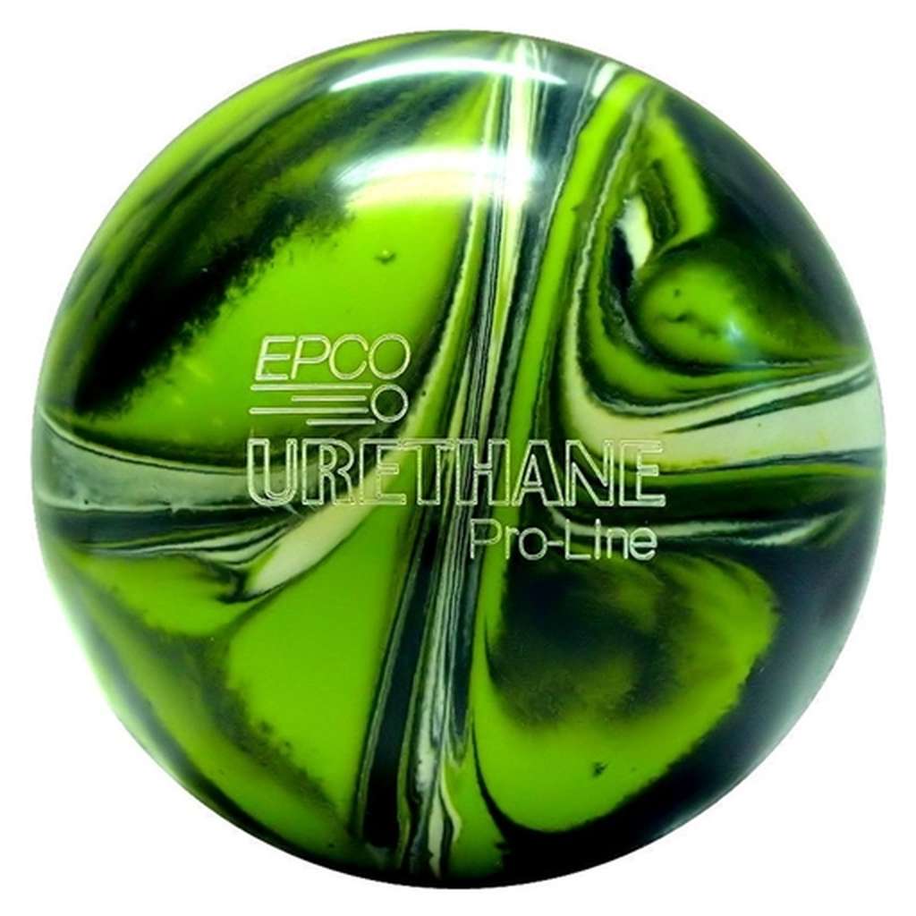 Candlepin Urethane Pro-Line Bowling Ball- Lime Green/White/Navy