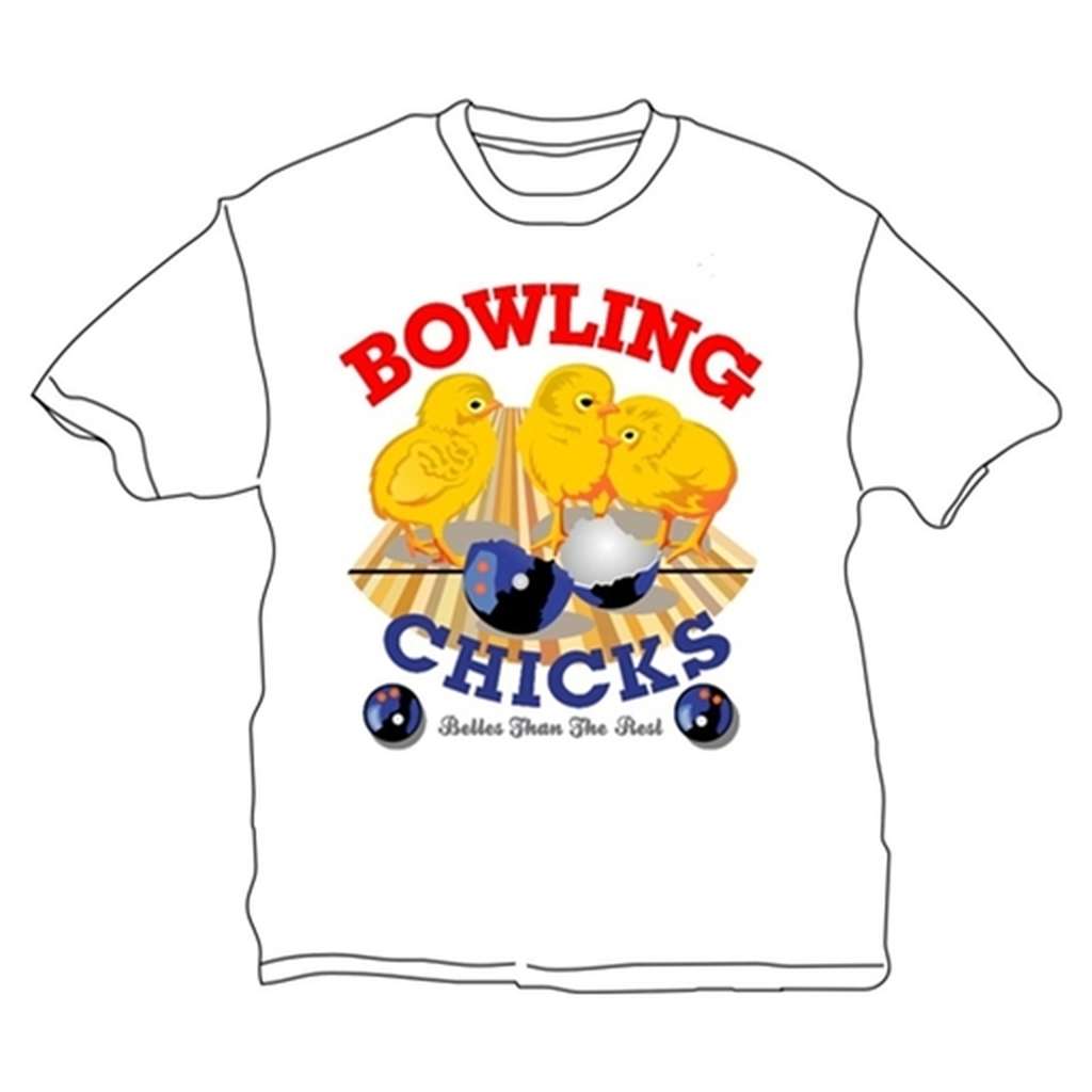 Bowling Chicks T-Shirt- White