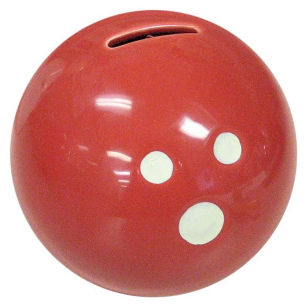 Ceramic Bowling Ball Bank- Red
