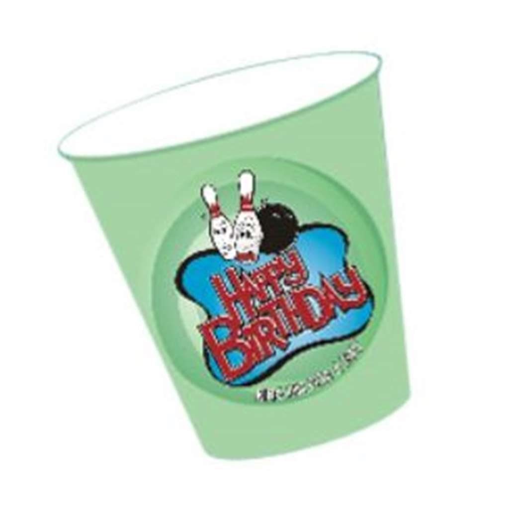 Bowling Birthday Cups- Pack of 25 (10 Ounce Cups)